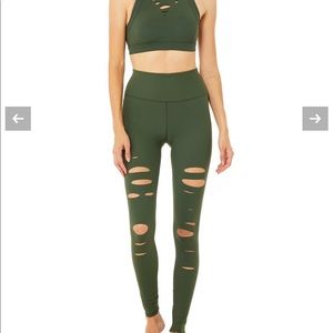 Alo Dark green leggings size extra small